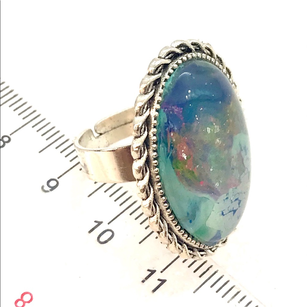 Handmade oval dome ring adjustable NSR